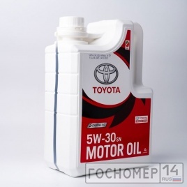 Оригинальное, синтетическое моторное масло Toyota SN 5W-30 4Л (синтетика) 08880-83714