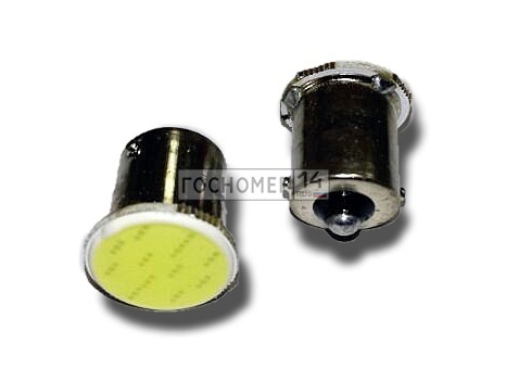 Светодиодная лампочка  S103A T15/белый/ (BA15S)COB 12chip 1 contact(1156) блистер 2 шт фото 1