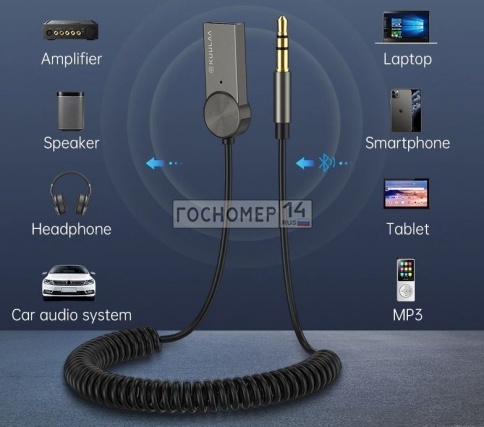 Bluetooth 5,0 приемник 3,5 мм разъем AUX аудио адаптер фото 2