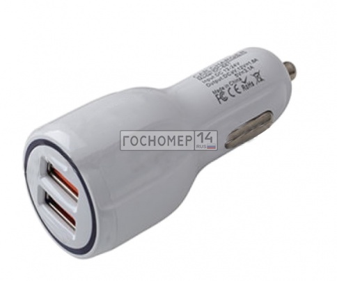 USB автомобильное зарядное устройство AVS 2 порта UC-123 Quick Charge (3,1А) фото 1