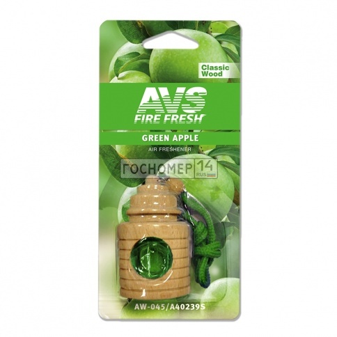 Ароматизатор AVS AW-045 Classic Wood (аром. Зелёное яблоко/Green apple) (жидкостный) фото 1