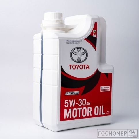 Оригинальное, синтетическое моторное масло Toyota SN 5W-30 4Л (синтетика) 08880-83714 фото 1