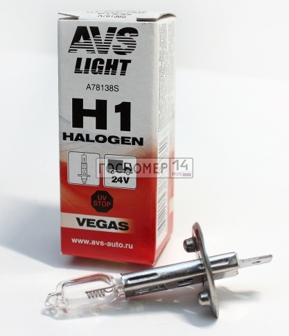 Галогенная лампа AVS Vegas H1.24V.70W.1шт. фото 1