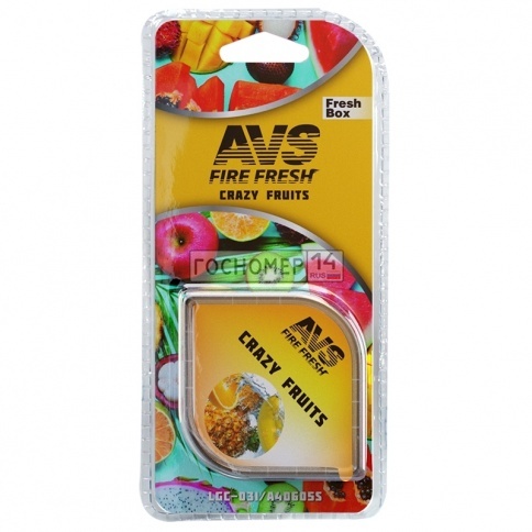 Ароматизатор AVS LGC-031 Fresh Box (аром. Дикие фрукты/Crazy Fruits) (гелевый) фото 1