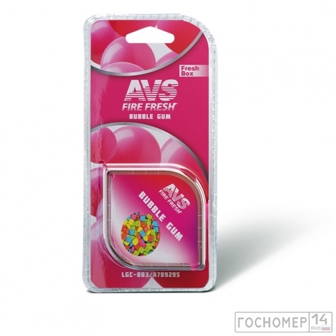 Ароматизатор AVS LGC-003 Fresh Box (аром. Бабл гам/Bubble gum) (гелевый)шт фото 1